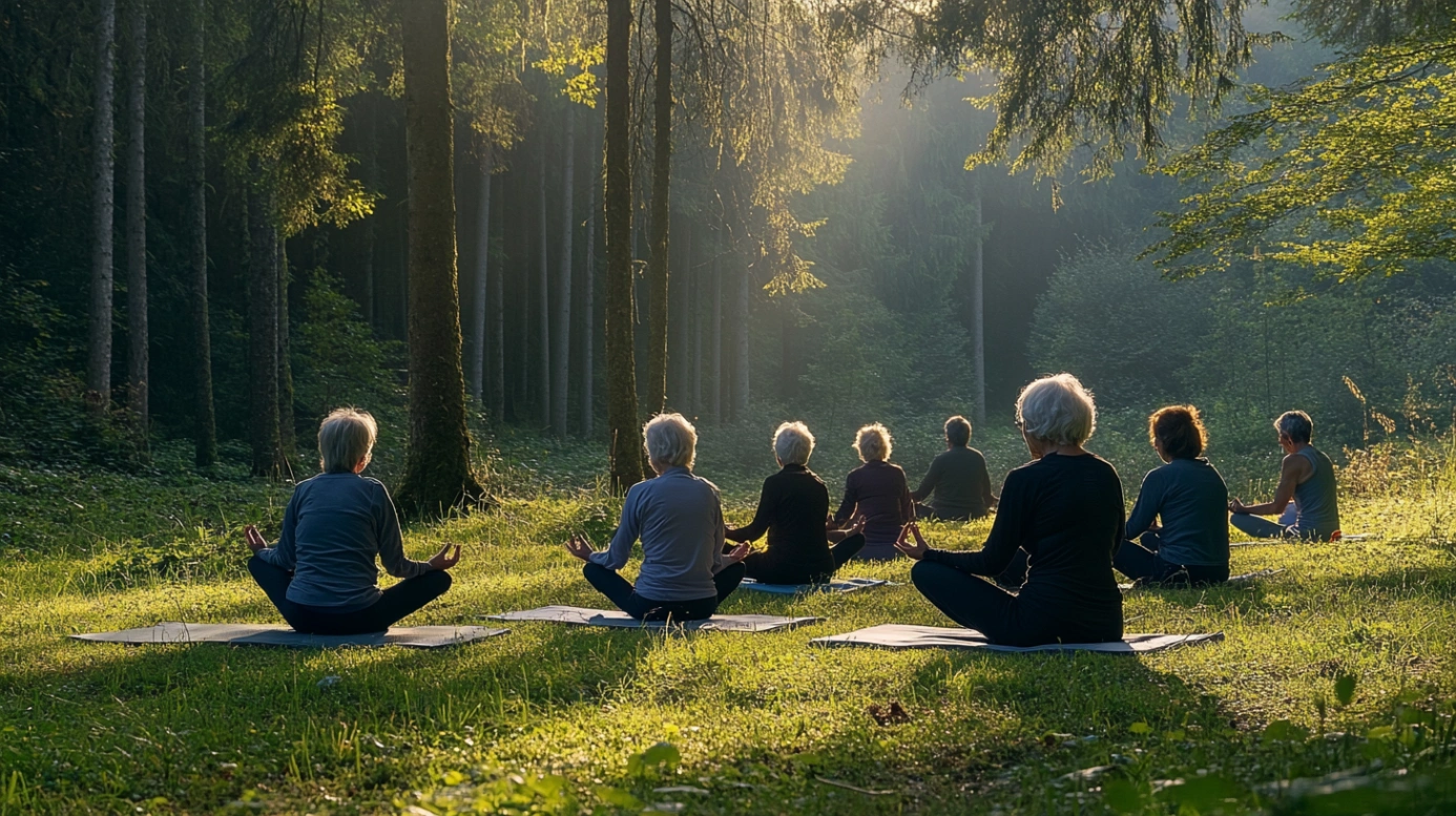 Ретрит на природі - заняття йогою серед природних краєвидів